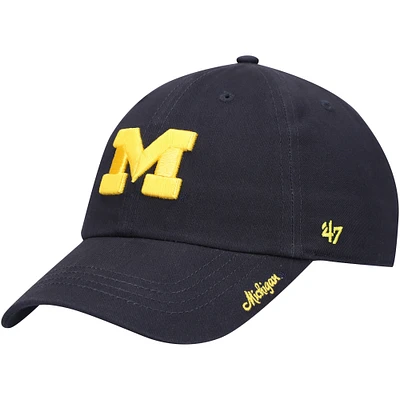 Women's '47 Navy Michigan Wolverines Miata Clean Up Logo Adjustable Hat