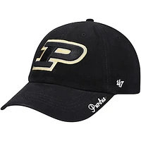 Women's '47 Black Purdue Boilermakers Miata Clean Up Logo Adjustable Hat