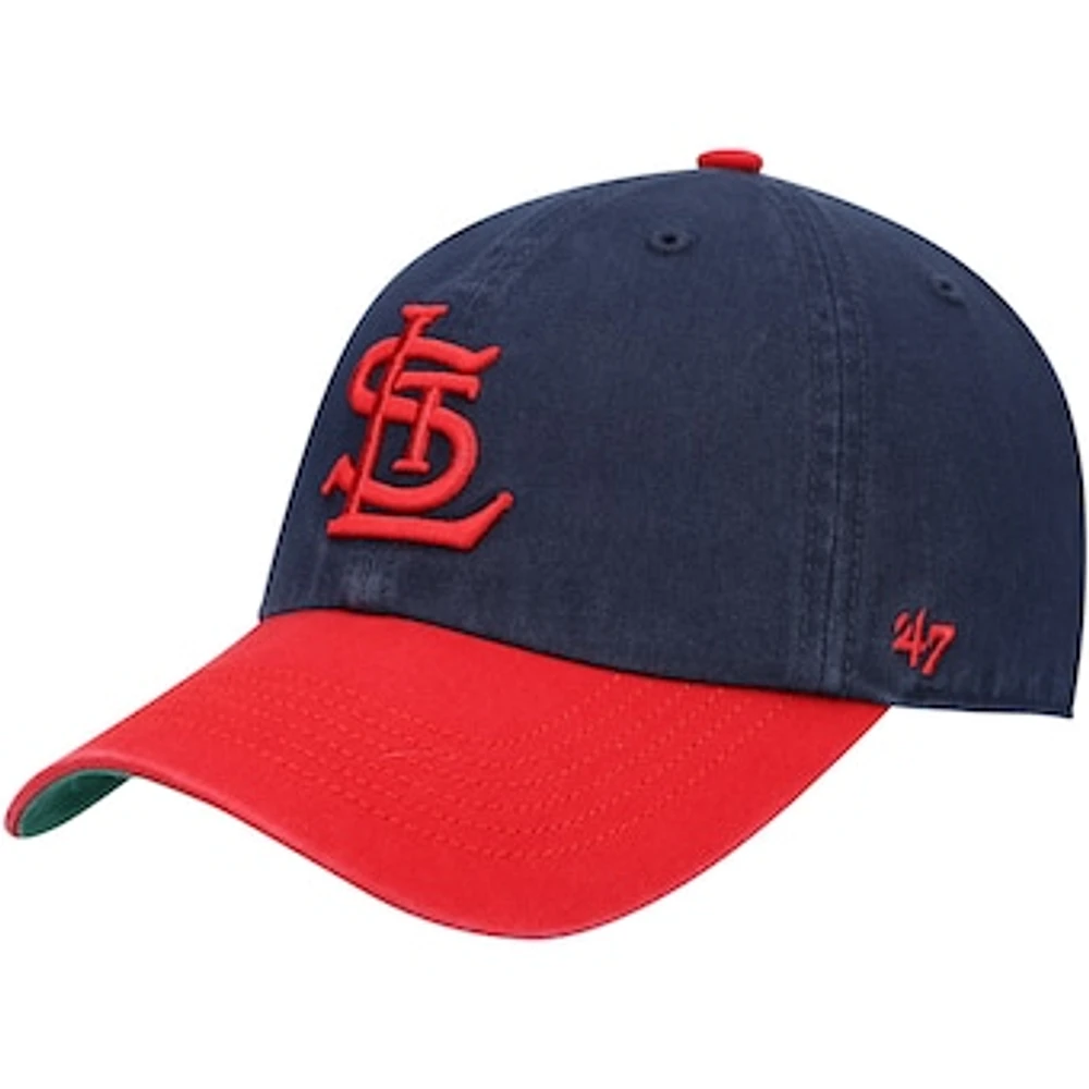 Men's '47 Navy/Red St. Louis Cardinals Cooperstown Collection Franchise Logo Fitted Hat