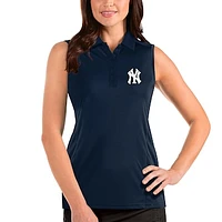 Women's Antigua Navy New York Yankees Sleeveless Tribute Polo