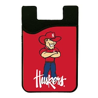 Nebraska Huskers Cell Phone Card Holder with Screen Cleaner