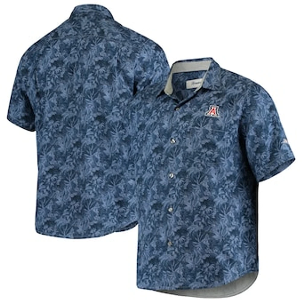 Men's Tommy Bahama Navy Arizona Wildcats Sport Jungle Shade Camp Button-Up Shirt