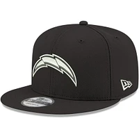 Men's New Era Black Los Angeles Chargers B-Dub 9FIFTY Adjustable Snapback Hat