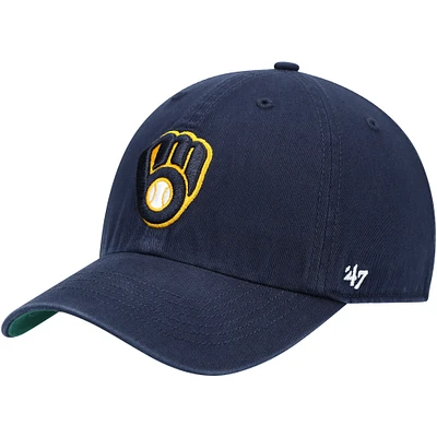 Men's '47 Navy Milwaukee Brewers Team Franchise Fitted Hat