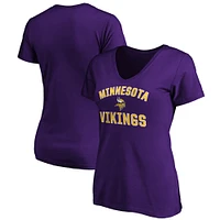 Women's Fanatics Purple Minnesota Vikings Victory Arch V-Neck T-Shirt