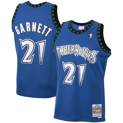 Men's Mitchell & Ness Kevin Garnett Blue Minnesota Timberwolves 2003/04 Hardwood Classics Swingman Jersey