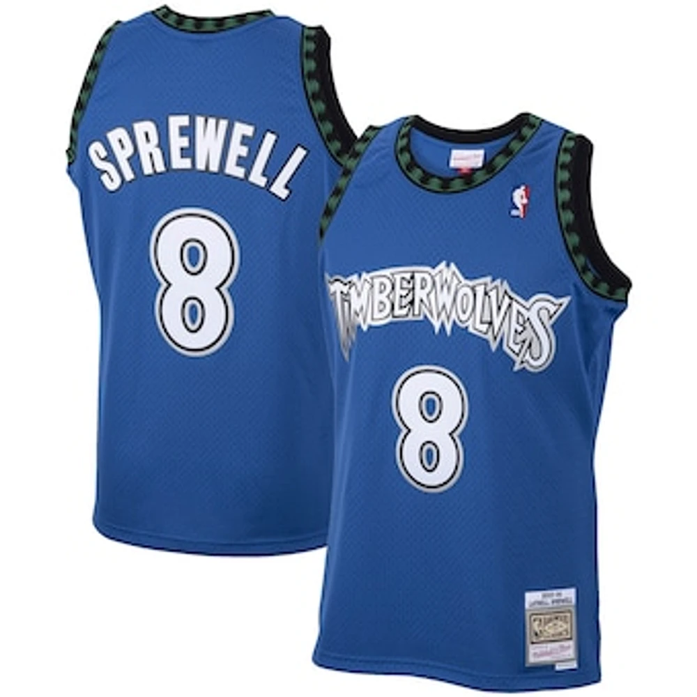 Men's Mitchell & Ness Latrell Sprewell Blue Minnesota Timberwolves 2003/04 Hardwood Classics Swingman Jersey