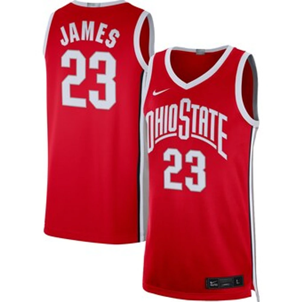 Men's Nike LeBron James Scarlet Ohio State Buckeyes Alumni Player Limited Basketball Jersey