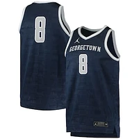 Men's Jordan Brand #8 Navy Georgetown Hoyas Team Replica Basketball Jersey