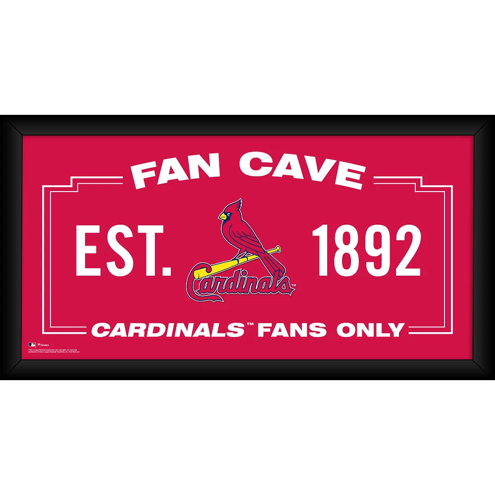 St. Louis Cardinals Framed 10" x 20" Fan Cave Collage