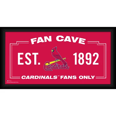 St. Louis Cardinals Framed 10" x 20" Fan Cave Collage