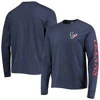 Men's '47 Navy Houston Texans Franklin Long Sleeve T-Shirt
