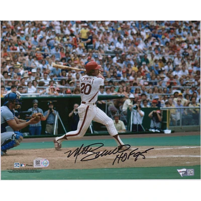 Mike Schmidt Philadelphia Phillies Autographed 8" x 10" Swinging Photograph with "HOF 95" Inscription