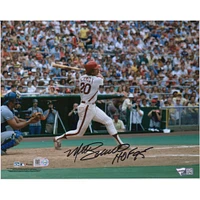 Mike Schmidt Philadelphia Phillies Autographed 8" x 10" Swinging Photograph with "HOF 95" Inscription