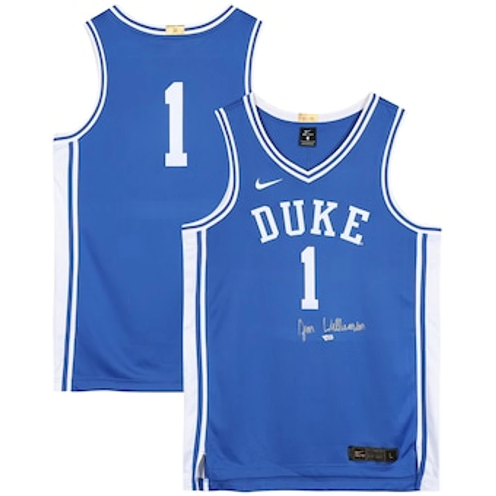 Zion Williamson Duke Blue Devils Autographed Blue Nike Swingman Jersey