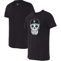 Men's Black Reyes de Plata de Las Vegas Copa de la Diversion Sugar Skull Tri-Blend T-Shirt