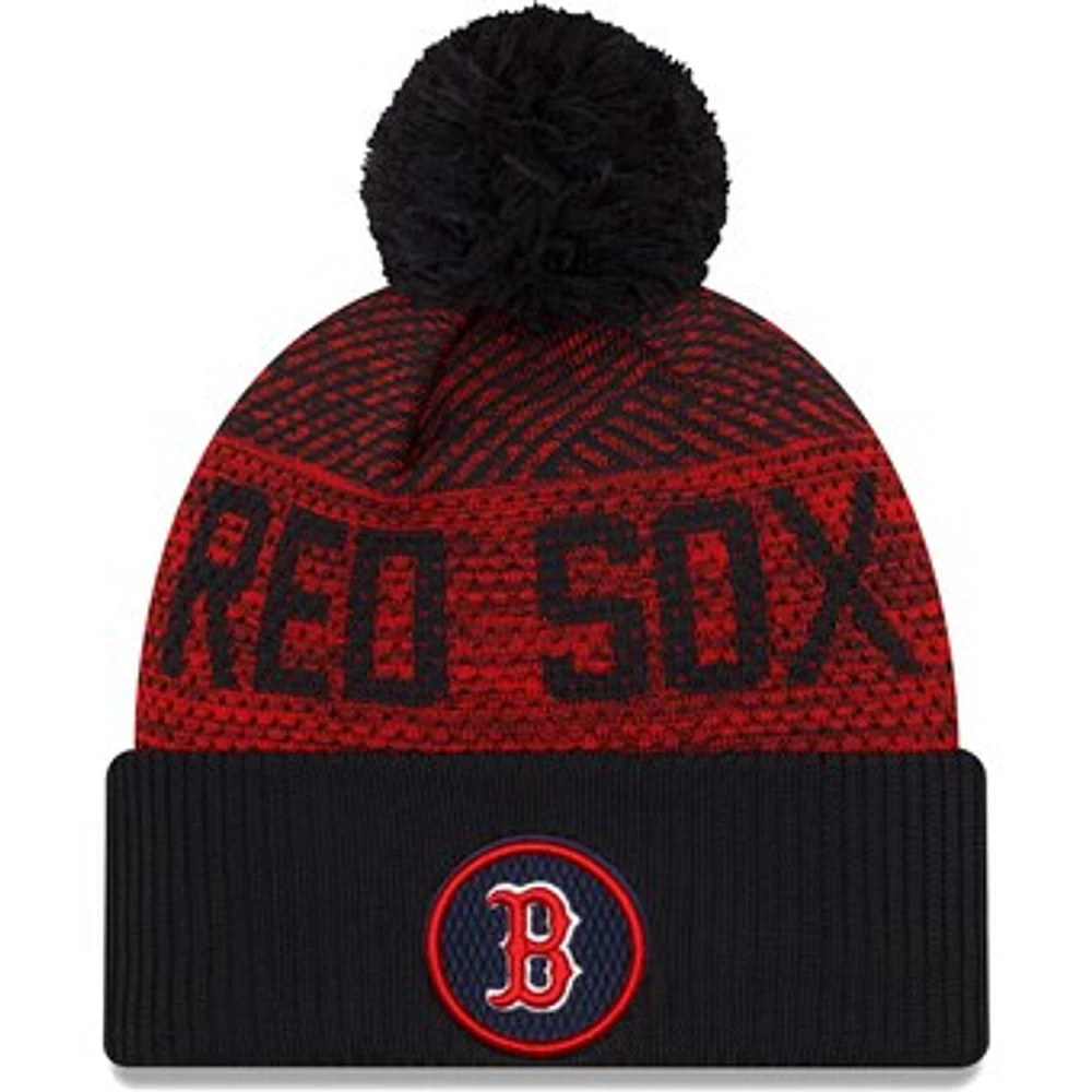 Men's New Era Navy Boston Red Sox Authentic Collection Sport Knit - Hat with Pom