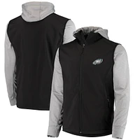 Men's Dunbrooke Black/Gray Philadelphia Eagles Alpha Full-Zip Jacket