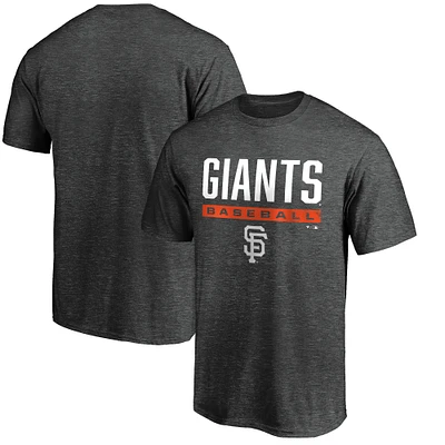 Men's Charcoal San Francisco Giants Win Stripe Logo T-Shirt II