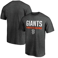 Men's Charcoal San Francisco Giants Win Stripe Logo T-Shirt II
