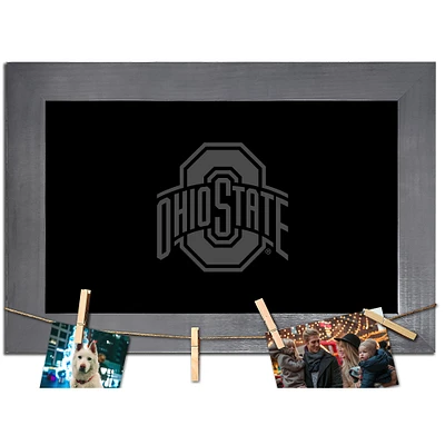 Ohio State Buckeyes 11" x 19" Blank Chalkboard with Frame & Clothespins Sign