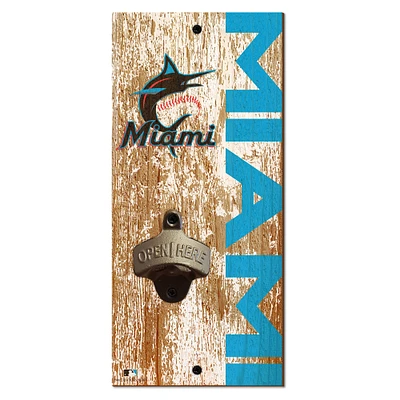 Miami Marlins Distressed Bottle Opener