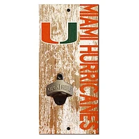 Miami Hurricanes Distressed Bottle Opener