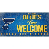St. Louis Blues 6" x 12" Fans Welcome Sign