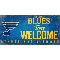 St. Louis Blues 6" x 12" Fans Welcome Sign