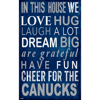 Vancouver Canucks 11" x 19" In This House Sign