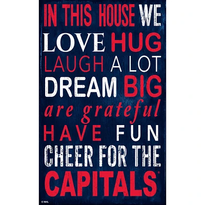 Washington Capitals 11" x 19" In This House Sign