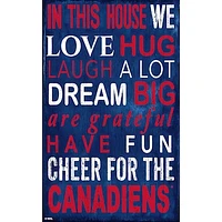 Montreal Canadiens 11" x 19" In This House Sign