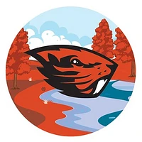 Oregon State Beavers 12" Landscape Circle Sign