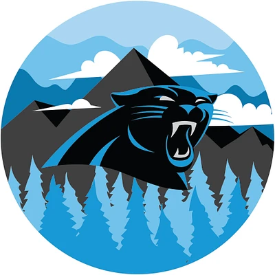 Carolina Panthers 12" Landscape Circle Sign