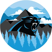 Carolina Panthers 12" Landscape Circle Sign