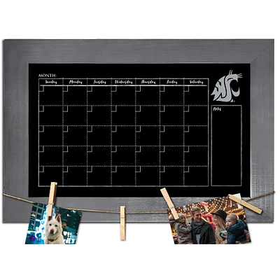 Washington State Cougars 11" x 19" Monthly Chalkboard with Frame & Clothespins Sign