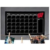Wisconsin Badgers 11" x 19" Monthly Chalkboard with Frame & Clothespins Sign