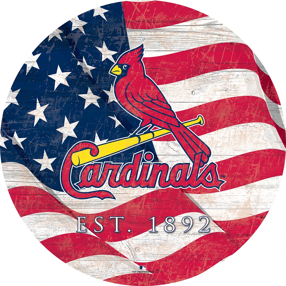 St. Louis Cardinals 12" Team Color Flag Sign