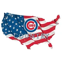 Chicago Cubs USA Flag Cutout Sign