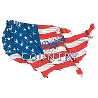 Los Angeles Dodgers USA Flag Cutout Sign