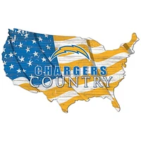 Los Angeles Chargers USA Flag Cutout Sign
