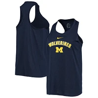 Women's Nike Navy Michigan Wolverines Arch & Logo Classic Performance Tank Top