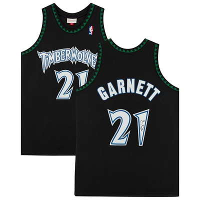 Kevin Garnett Minnesota Timberwolves Autographed Mitchell and Ness Authentic Jersey