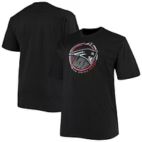 Men's Fanatics Black New England Patriots Big & Tall Color Pop T-Shirt