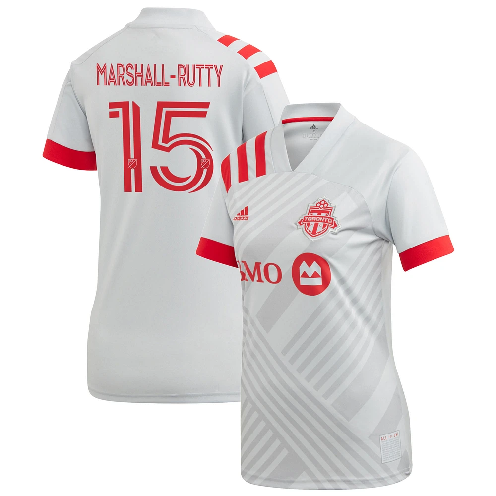 Women's adidas Jahkeele Marshall-Rutty Gray Toronto FC - 2020 TFC Unity Replica Jersey