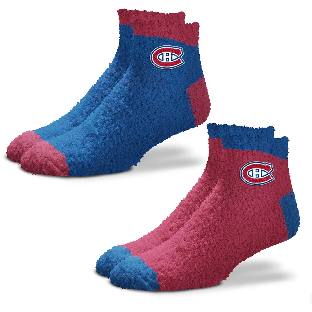 Women's For Bare Feet Montreal Canadiens 2-Pack Team Sleep Soft Socks