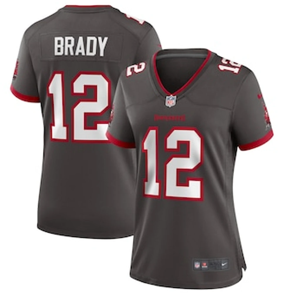 Women's Nike Tom Brady Pewter Tampa Bay Buccaneers Alternate Game Jersey