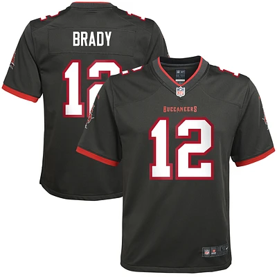 Youth Nike Tom Brady Pewter Tampa Bay Buccaneers Alternate Game Jersey