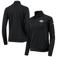 Women's Nike Black Georgia Bulldogs Pacer Raglan Performance Quarter-Zip Jacket