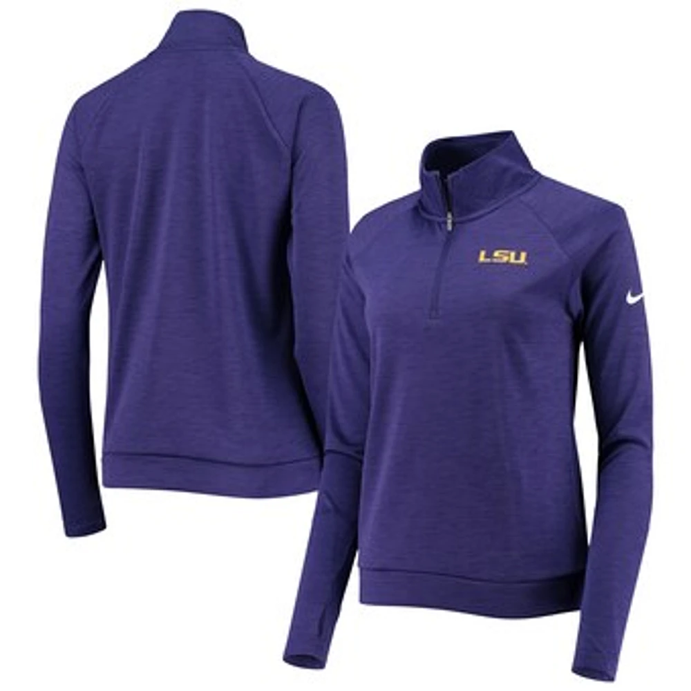 Women's Nike Purple LSU Tigers Pacer Raglan Performance Quarter-Zip Jacket